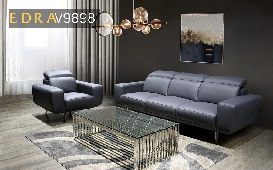 Bộ sản phẩm sofa da gồm 01 ghế sofa văng: 2600*1050 kết hợp Sofa đơn 1050