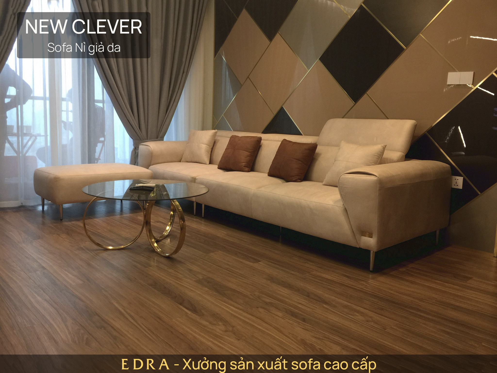 Bàn giao bộ sofa văng hiện đại New Clever cho anh Nam - The Zei